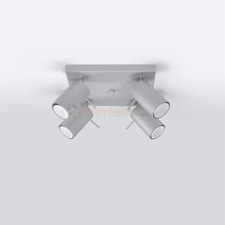 Lampa sufitowa spot plafon 4xGU10 Ring 4 szary SL.0452 perfektmarket.webp