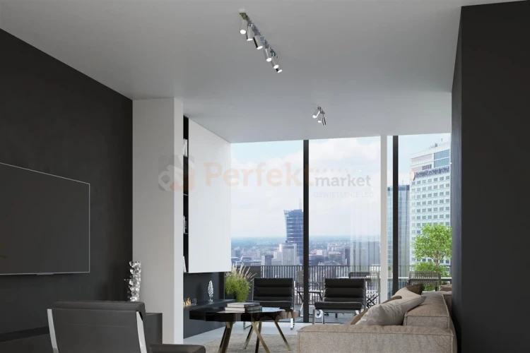 Nowoczesna designerska lampa sufitowa kierunkowa plafon Ring 6L chromowana SL.0732 aranżacja perfektmarket.webp