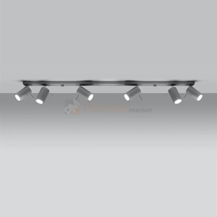 Lampa sufitowa spot listwa kierunkowa RING 6L szara SL.0454 Sollux perfektmarket 1.webp
