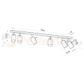 Lampa sufitowa spot listwa kierunkowa RING 6L wymiary Sollux perfektmarket.webp