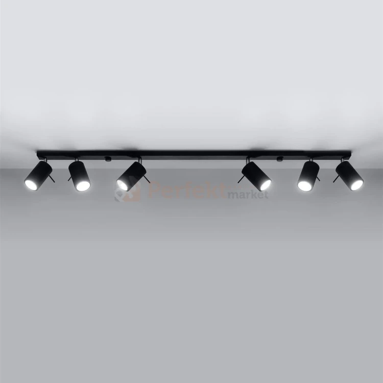 Lampa sufitowa spot listwa kierunkowa RING 6L czarna SL.0334 Sollux perfektmarket 1.webp