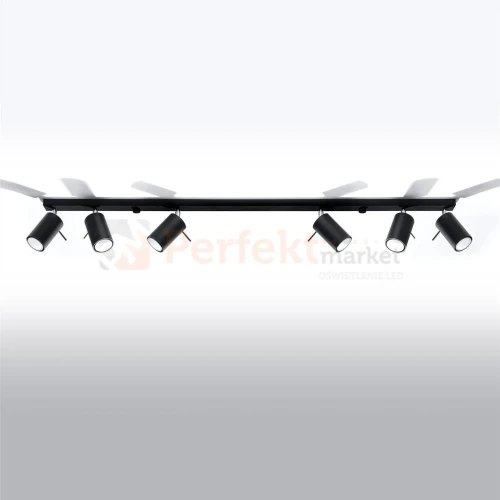 Lampa sufitowa spot listwa kierunkowa RING 6L czarna SL.0334 Sollux perfektmarket.webp