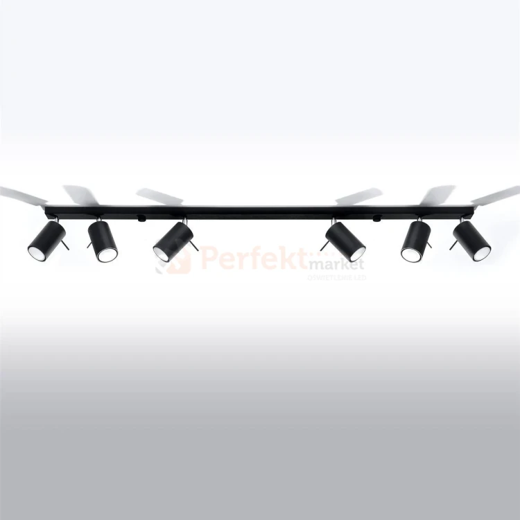 Lampa sufitowa spot listwa kierunkowa RING 6L czarna SL.0334 Sollux perfektmarket.webp