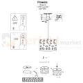 Lampa wisząca dziecięca Flowers 1xE27 biała LP-686-1P montaż perfektmarket.webp