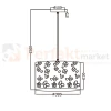 Lampa wisząca dziecięca Flowers 1xE27 biała LP-686-1P wymiary perfektmarket.webp