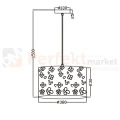 Lampa wisząca dziecięca Flowers 1xE27 biała LP-686-1P wymiary perfektmarket.webp