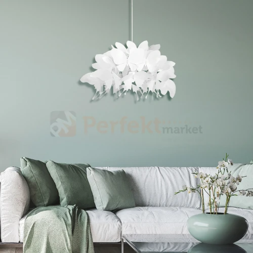Lampa wisząca dziecięca Farfalla 1xE27 biała LP-3439 1P WHITE perfektmarket.webp