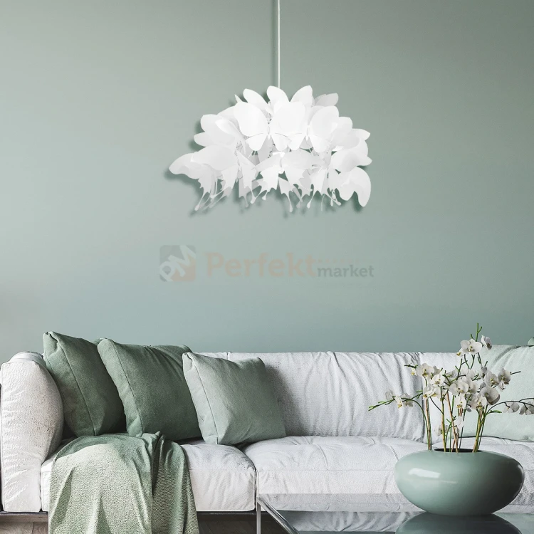 Lampa wisząca dziecięca Farfalla 1xE27 biała LP-3439 1P WHITE perfektmarket.webp