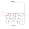 Lampa wisząca dziecięca Farfalla 1xE27 biała LP-3439 1P WHITE wymiary perfektmarket.webp