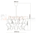 Lampa wisząca dziecięca Farfalla 1xE27 biała LP-3439 1P WHITE wymiary perfektmarket.webp
