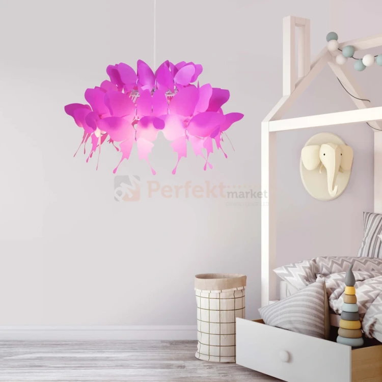 Lampa wisząca dziecięca Farfalla 1xE27 ciemny róż LP-3439 1P dark pink perfektmarket 3.webp