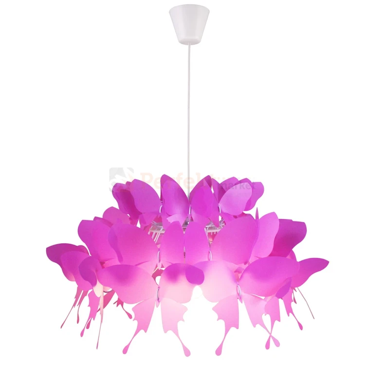Lampa wisząca dziecięca Farfalla 1xE27 ciemny róż LP-3439 1P dark pink perfektmarket.webp
