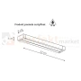 Kinkiet łazienkowy LED IP44 DENVER biały LP-1174 1W WH wymiary perfektmarket.webp