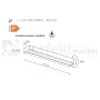 Kinkiet łazienkowy LED IP44 CARGO reguowany biały LP-1173 1W 20W WH  wymiary perfektmarket.webp