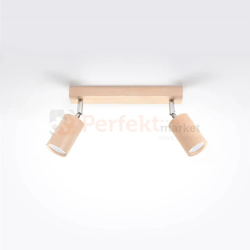 Plafon BERG 2 oprawa regulowana spot naturalne drewno SL.0702 Sollux perfektmarket.webp