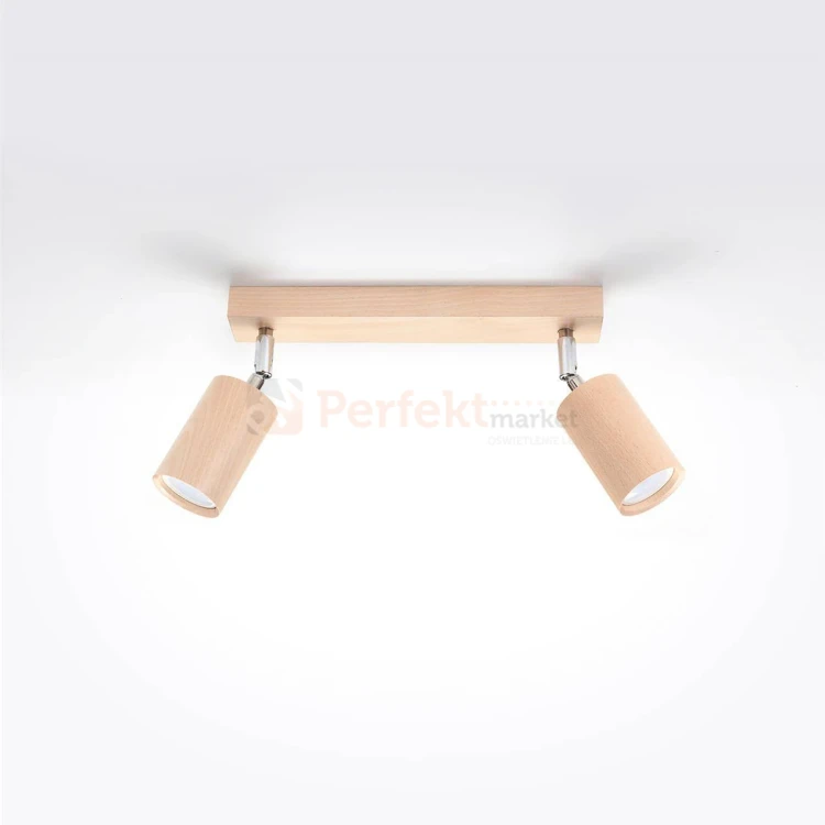Plafon BERG 2 oprawa regulowana spot naturalne drewno SL.0702 Sollux perfektmarket.webp