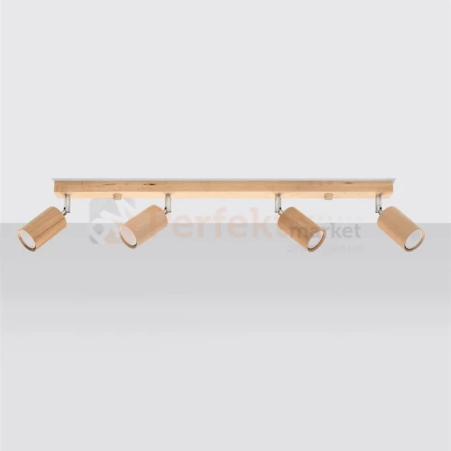 Plafon BERG 4 oprawa regulowana spot naturalne drewno SL.1042 Sollux perfektmarket.webp