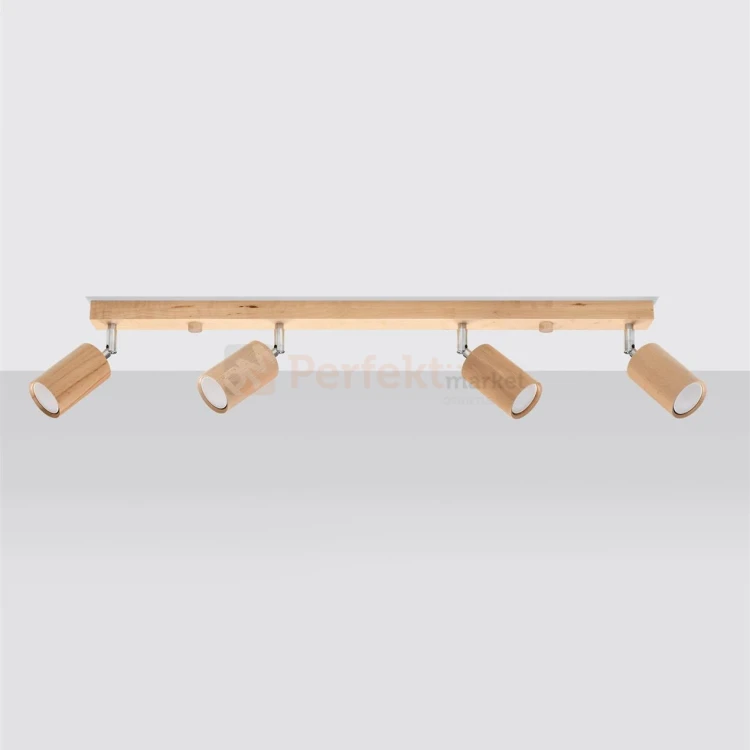 Plafon BERG 4 oprawa regulowana spot naturalne drewno SL.1042 Sollux perfektmarket.webp