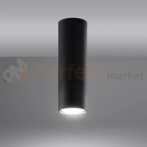 Nowoczesna lampa sufitowa spot walec Lagos 20 cm czarny SL.1001 Sollux