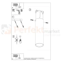 Nowoczesna lampa sufitowa spot walec Lagos 20 cm montaż Sollux.webp