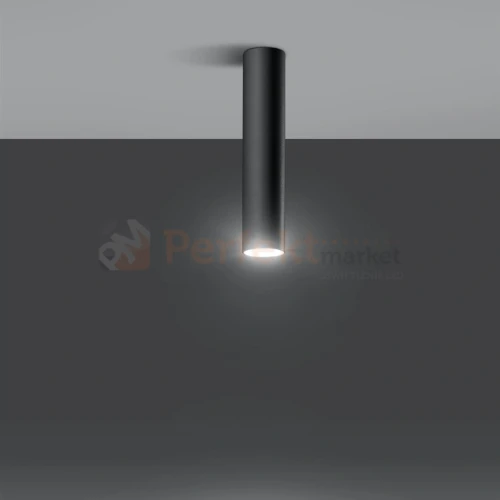 Nowoczesna lampa sufitowa spot walec Lagos 30 cm czarny SL.0436 Sollux 1 perfektmarket.webp
