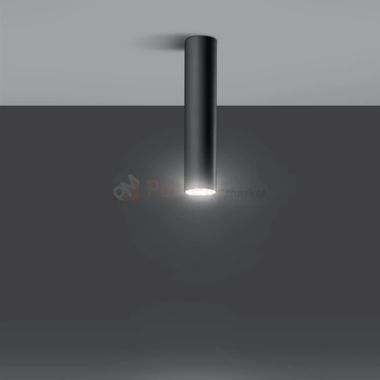 Nowoczesna lampa sufitowa spot walec Lagos 30 cm czarny SL.0436 Sollux 1 perfektmarket.webp