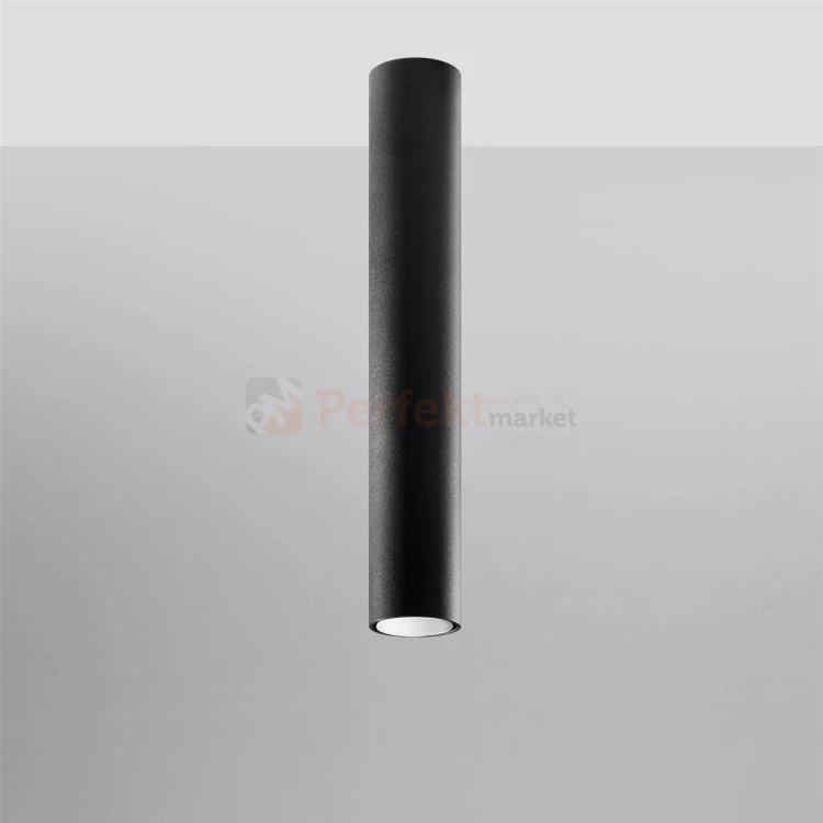 Nowoczesna lampa sufitowa spot walec Lagos 40 cm czarny SL.1002 Sollux perfektmarket.webp