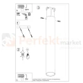 Nowoczesna lampa sufitowa spot walec Lagos 40 cm montaż Sollux perfektmarket.webp