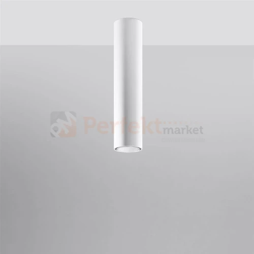 Nowoczesna lampa sufitowa spot walec Lagos 40 cm biały SL.0998 Sollux perfektmarket.webp