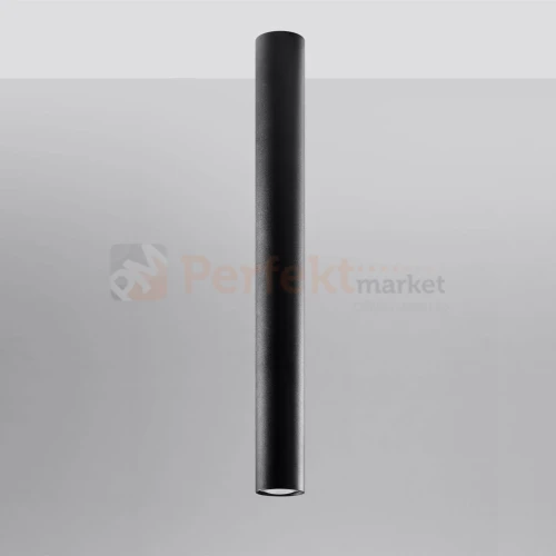 Nowoczesna lampa sufitowa spot walec Lagos 60 cm czarny SL.1003 Sollux perfektmarket.webp
