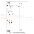 Nowoczesna lampa sufitowa spot walec Lagos 60 cm montaż Sollux perfektmarket.webp