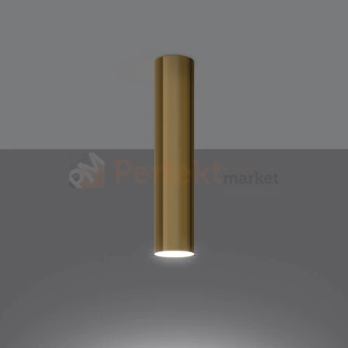 Nowoczesna lampa sufitowa spot walec Lagos 30 cm złot połysk SL.1203 Sollux 1 perfektmarket.webp