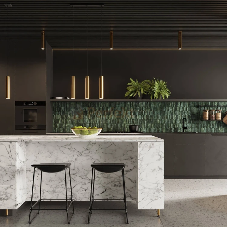 Nowoczesna lampa sufitowa spot walec Lagos 30 cm złot połysk SL.1203 Sollux aranżacja 1 perfektmarket.webp