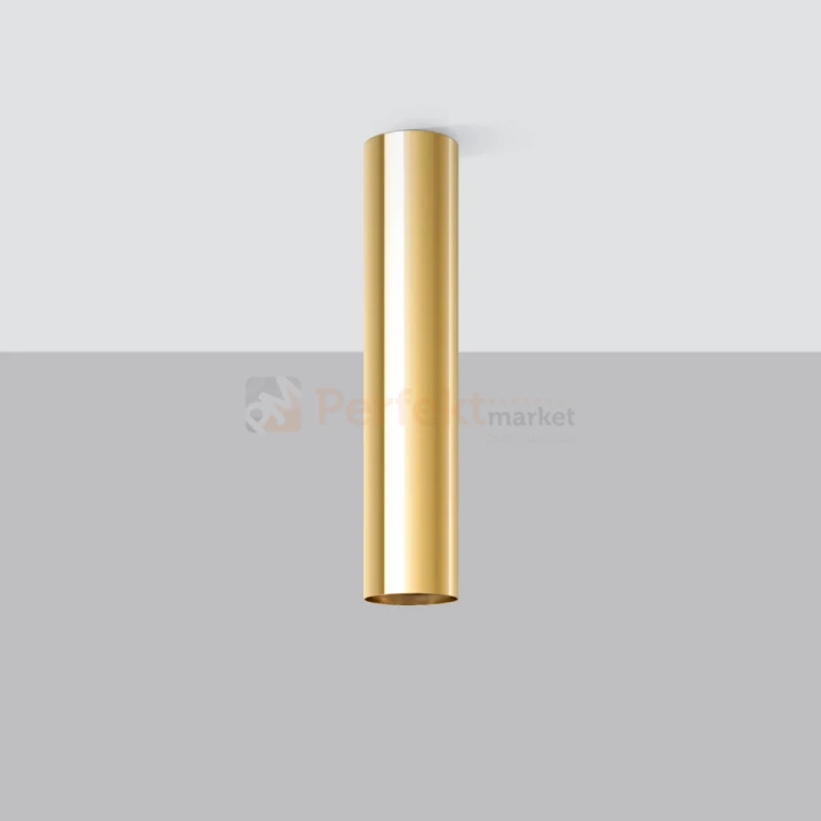 Nowoczesna lampa sufitowa spot walec Lagos 30 cm złot połysk SL.1203 Sollux perfektmarket.webp