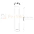 Nowoczesna lampa sufitowa spot walec Lagos 30 cm złot połysk SL.1203 Sollux wymiary perfektmarket.webp