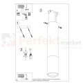 Oprawa sufitowa downlight LOOPEZ tuba czarno złota  SL.0951 Sollux montaż perfektmarket.webp