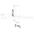Oprawa sufitowa downlight LOOPEZ tuba czarno złota  SL.0951 Sollux wymiary perfektmarket.webp
