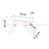 Oprawa sufitowa EYETECH 2 slim regulowany spot wymiary Sollux perfektmarket.webp