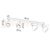 Lampa sufitowa kierunkowa reflektorki Oculare 4L wymiary Sollux perfektmarket.webp