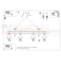 Lampa sufitowa kierunkowa reflektorki Oculare 4L montaż Sollux perfektmarket.webp