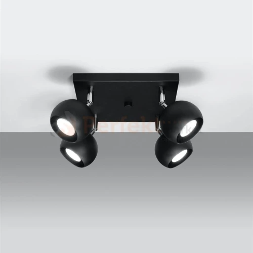 Nowoczesna lampa sufitowa kierunkowa plafon Oculare 4 czarny SL.0446 Sollux 1 perfektmarket.webp