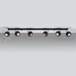 Nowoczesna lampa sufitowa kierunkowa listwa Oculare 6L czarna SL.0448 Sollux 1 perfektmarket olsztyn.webp