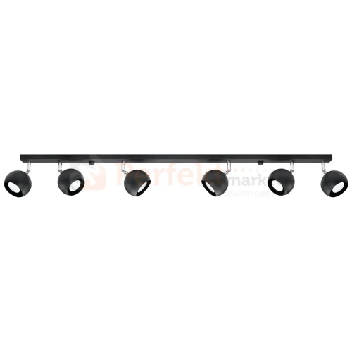 Nowoczesna lampa sufitowa kierunkowa listwa Oculare 6L czarna SL.0448 Sollux 2 perfektmarket olsztyn.webp