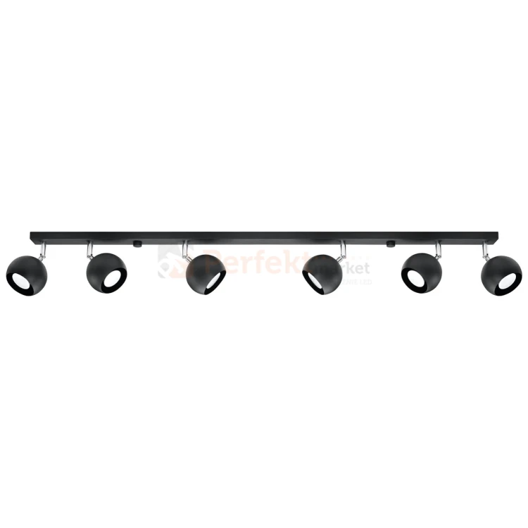Nowoczesna lampa sufitowa kierunkowa listwa Oculare 6L czarna SL.0448 Sollux 2 perfektmarket olsztyn.webp