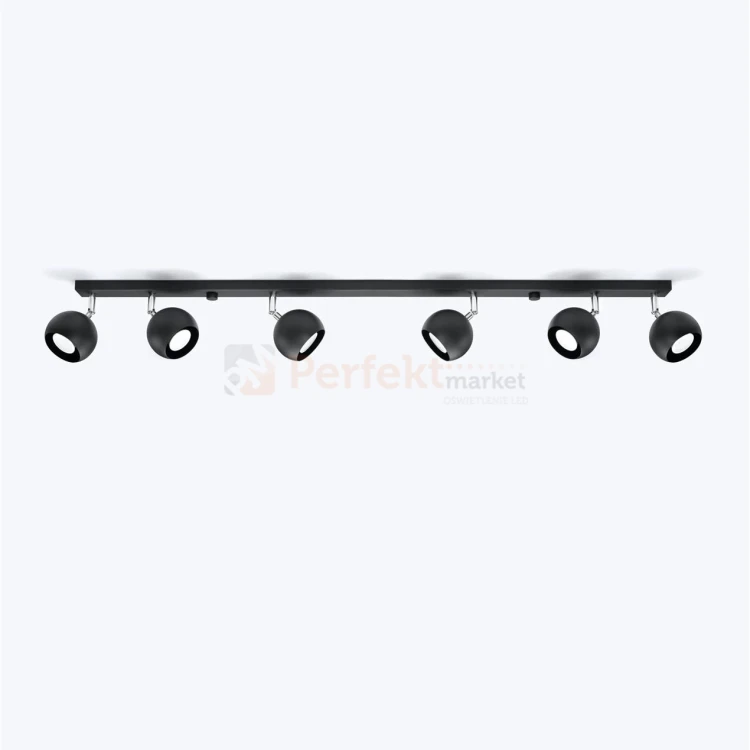 Nowoczesna lampa sufitowa kierunkowa listwa Oculare 6L czarna SL.0448 Sollux perfektmarket olsztyn.webp