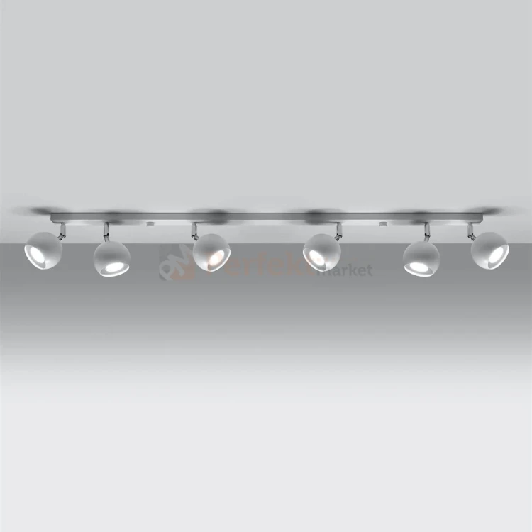 Nowoczesna lampa sufitowa kierunkowa listwa Oculare 6L biała SL.0442 Sollux Lighting 1 perfektmarket.webp
