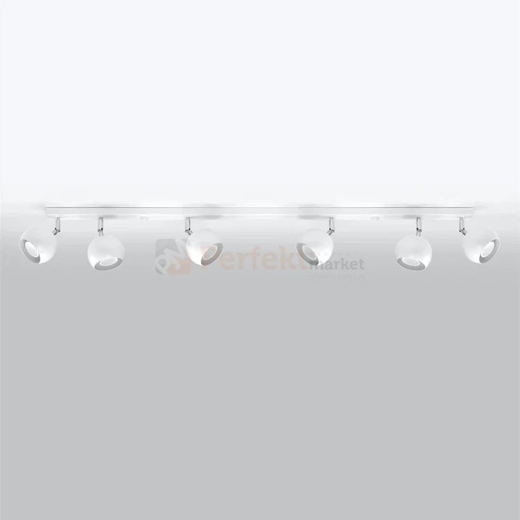 Nowoczesna lampa sufitowa kierunkowa listwa Oculare 6L biała SL.0442 Sollux Lighting perfektmarket.webp