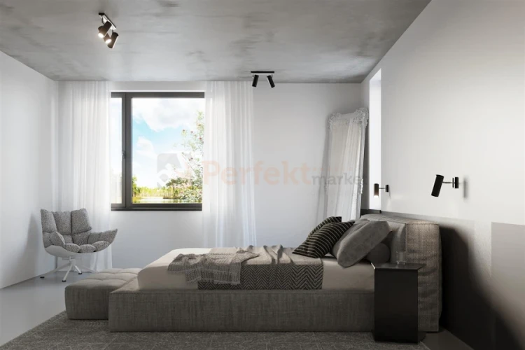Nowoczesna lampa ścienno sufitowa kinkiet Direzione czarny wizualizacja Sollux Lighting perfektmarket.webp