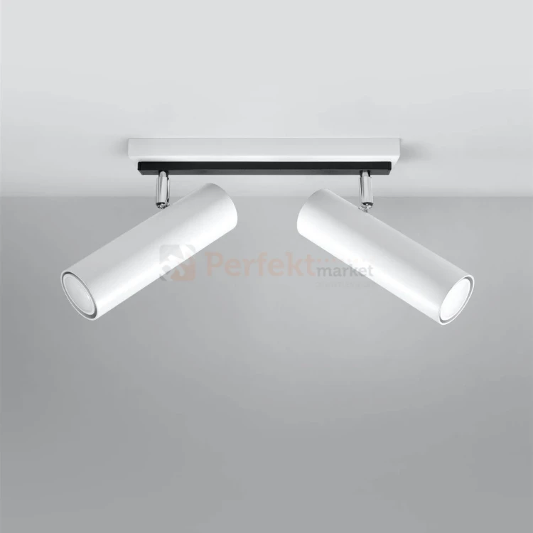 Nowoczesna lampa sufitowa kierunkowa spot listwa Direzione 2 biała SL.0469 Sollux perfektmarket.webp