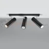 Nowoczesna lampa sufitowa kierunkowa spot listwa Direzione 3 czarna SL.0501 Sollux czarny.webp
